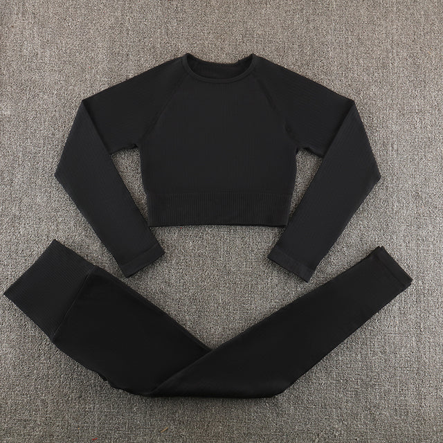 Ensemble de yoga sans couture, vêtements de sport, vêtements de sport, vêtements d'entraînement