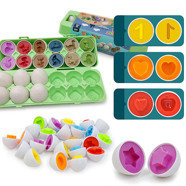 Jouet éducatif d'apprentissage pour bébé, œuf intelligent, jeux de forme, trieurs assortis, jouets œufs Montessori pour enfants