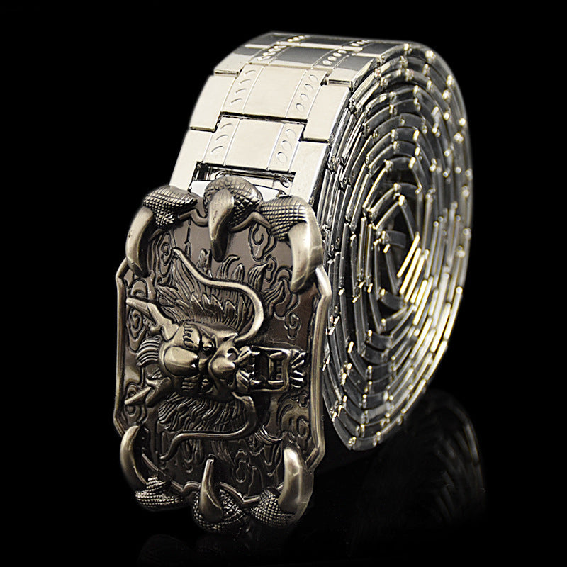 Men's Metal Stainless Steel Bodyguard Belt - Protective Fashion