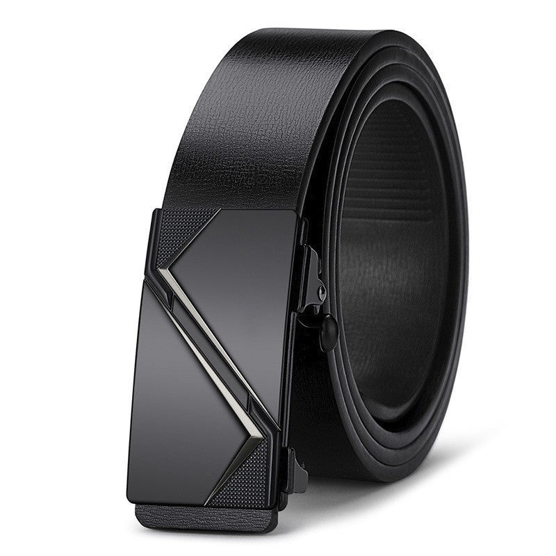 Men's Toothless Automatic Buckle Belt Business Casual Two-Layer Cowhide - Seamless Sophistication