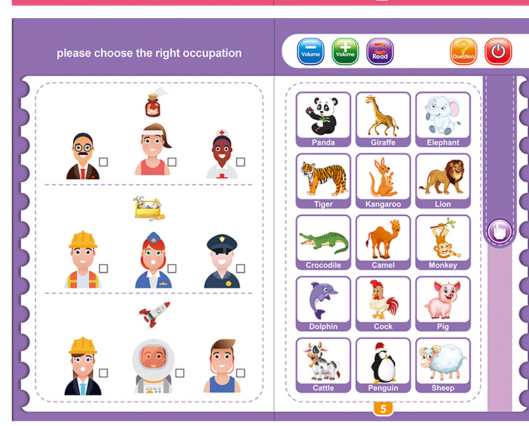 Anglais doigt point lecture enfants éducation précoce Puzzle apprentissage
