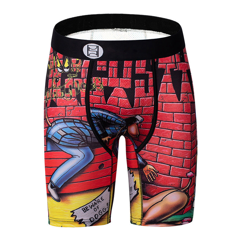 Tecknade tryckta pojkar boxershorts för män