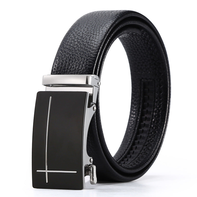 Men's Automatic Leather Buckle Business Belt - Professional Efficiency
