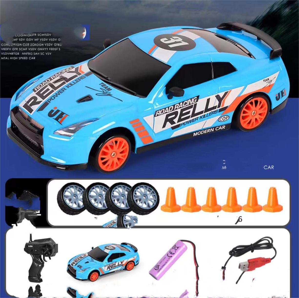 2.4G Drift Rc Bil 4WD RC Drift Billeksak Fjärrkontroll GTR Modell AE86 Fordon Bil RC Racing Billeksak För Barn Julklappar