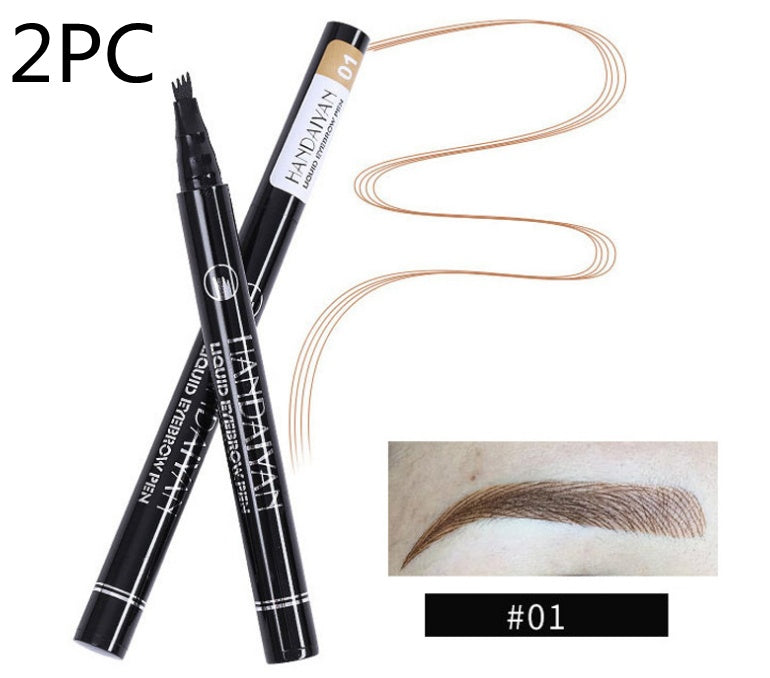 Microblading ögonbryn Pencil Vattentät Gaffel Tip Tattoo Pen Tinted Fin Sketch Ögonbryn Pennor Lång varaktigt ögonbryn