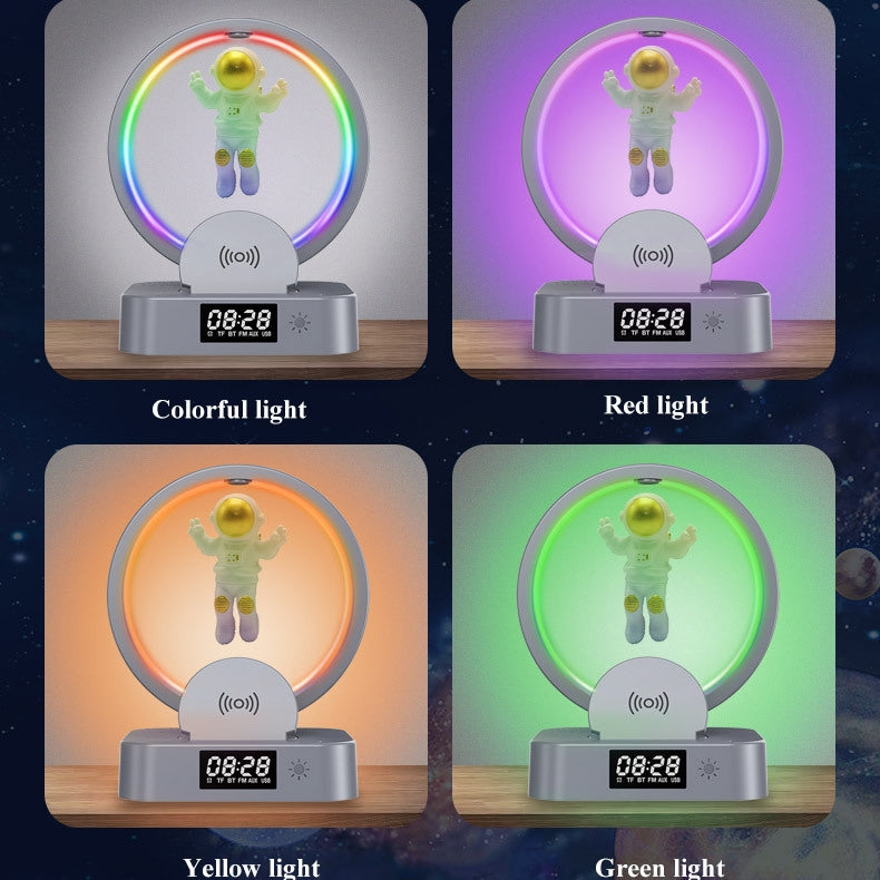 Magnetisk levitation Bluetooth-högtalare Astronaut Hem RGB Mini Radio TWS Ljudbox Utomhus trådlös subwoofer TF AUX USB