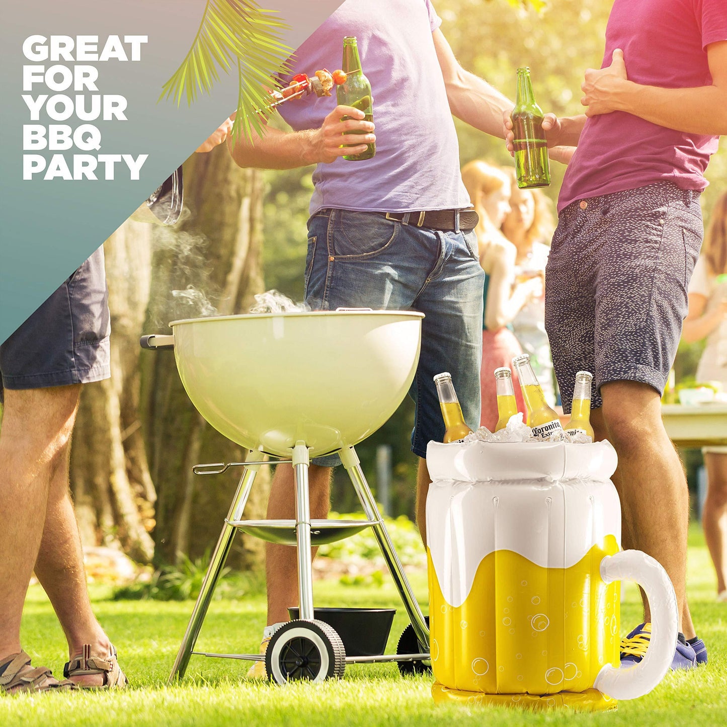 Inflatable Beer Mug Cooler Pool Float - Perfect for Summer Parties