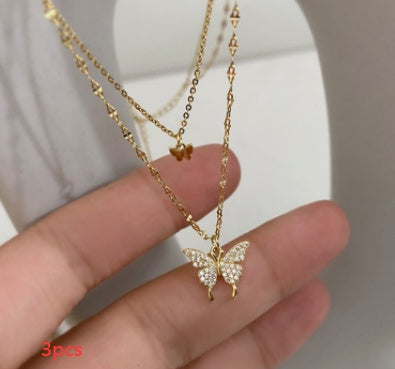 Färg gnistrande nyckelbenskedja Choker halsband för kvinnor