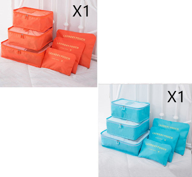 6 ST Reseförvaringsväska Set för Clothes Tidy Organizer
