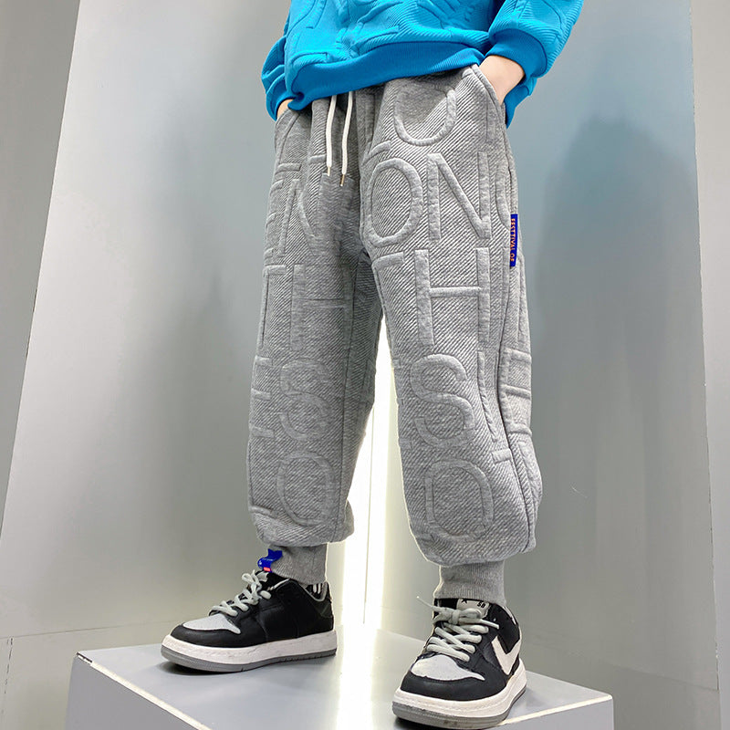 Trendiga nya spänne pojke casual byxor sport
