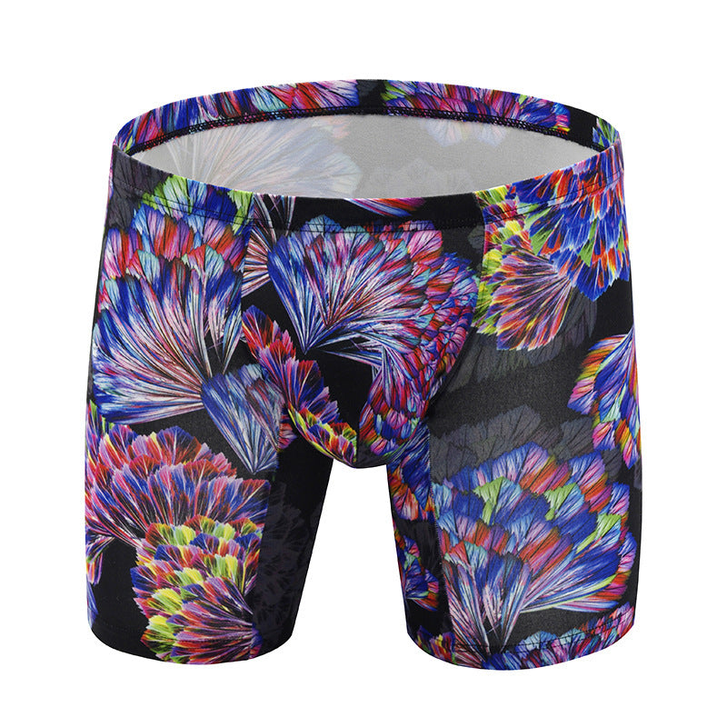 Loose Anti-wear Movement Fashion Print Extended Boxers