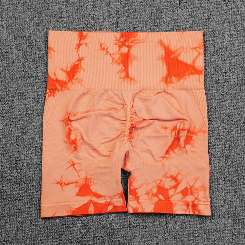 Pantalon de Yoga imprimé Tie-dye, short de Fitness à séchage rapide, Sexy, taille haute, Leggings de levage des hanches, pour femmes, été