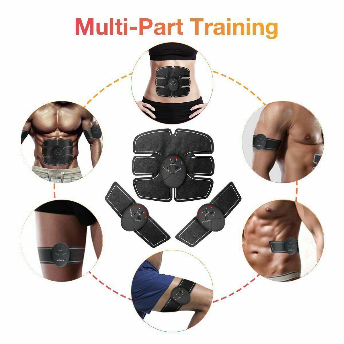 Elektrisk Muscle Toner Machine ABS Toning Bälte Simulering Fat Burner Belly Shaper