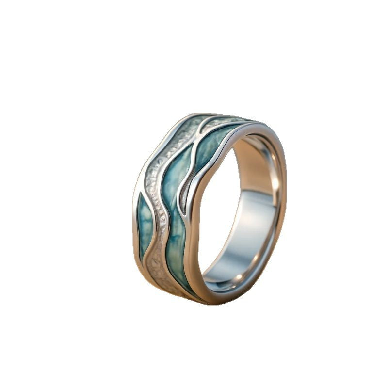 C it all Aurora Wave Ring Silver – US 6-10