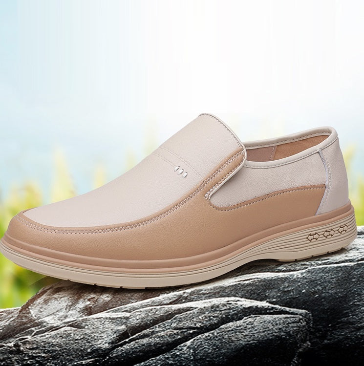 Soft Leather Soft Bottom Men Daily Casual Leather Shoes