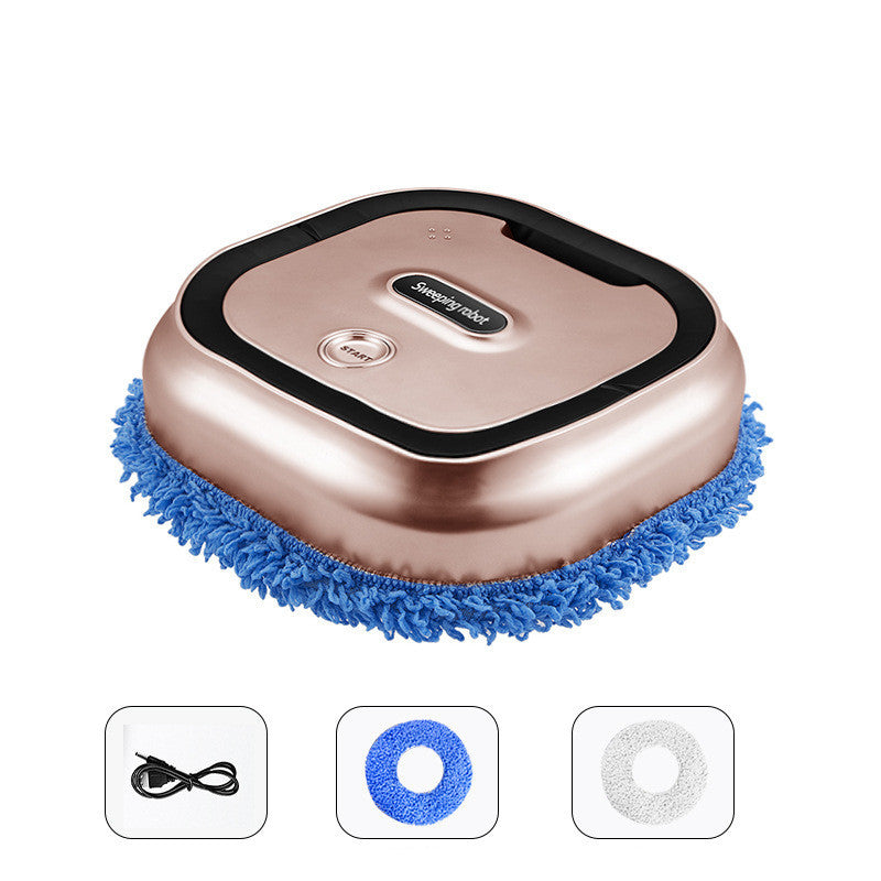 USB Rechargeable Robot Mop - Automatic Floor Cleaning Machine with Spray Function