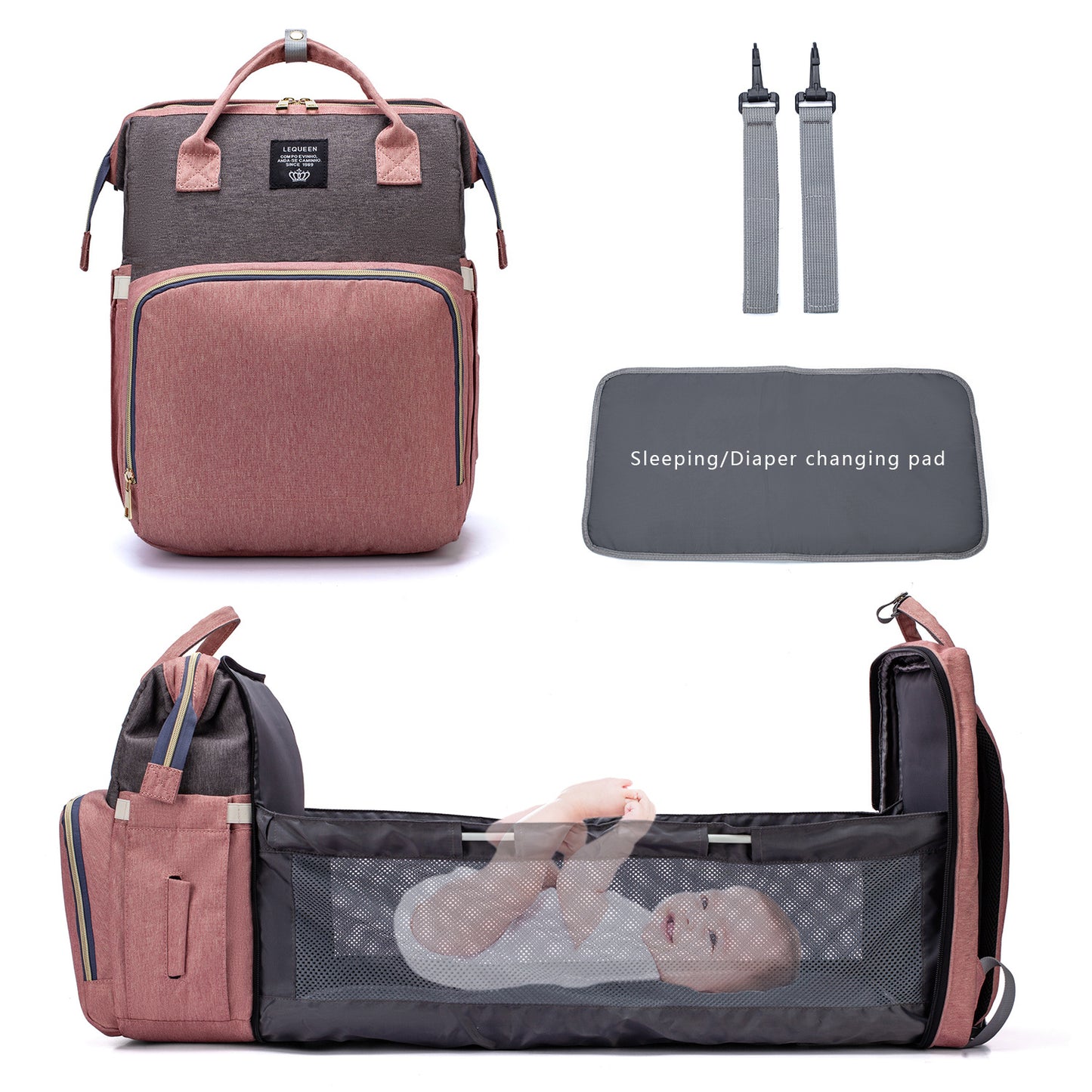 Sac à couches de grande capacité, sacs à dos pour soins infirmiers pour maman, voyage pour bébé