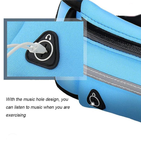 Fitness Midjeväska Med ficka Slim Running Jogging Bälte Fanny Pack Väska För Vandring Cykling Träning Sport Gym