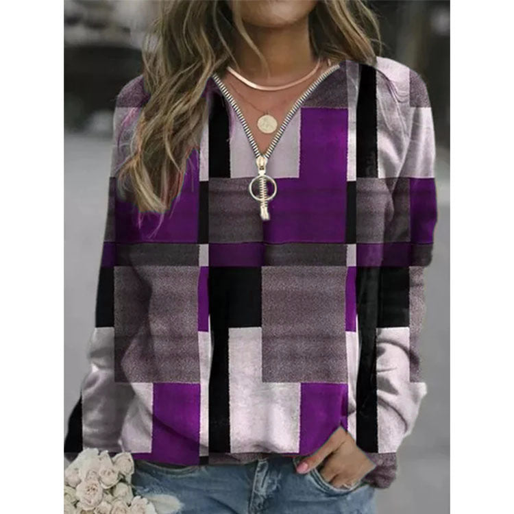 Stylish Women's Tops - Checkered Sweaters & Fleece Jackets