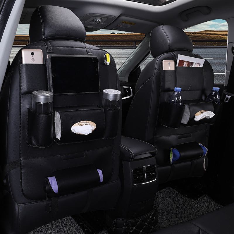 Fournitures d'intérieur de voiture, dossier de siège multifonctionnel pliable en cuir