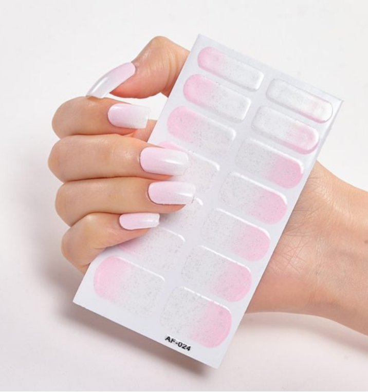 Full Coverage Nail Stickers - 40+ Designs - 24 Month Shelf Life - Nail Polish Glue Included - XAF01-XAF40 Collection