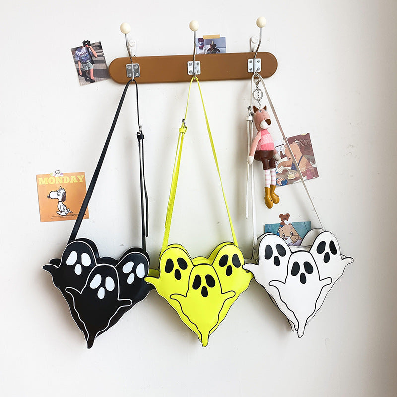 3D Ghost Phone Purse - Cute Halloween Crossbody Bag with Cartoon Character Design