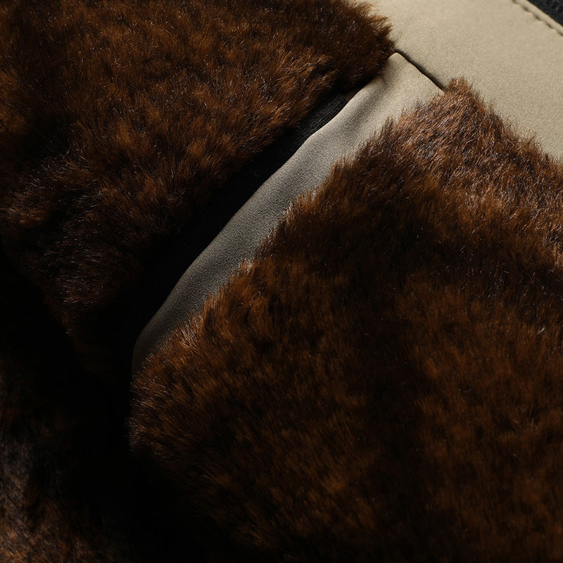 Höst Vinter Herr Fleece Vadderad Jacka