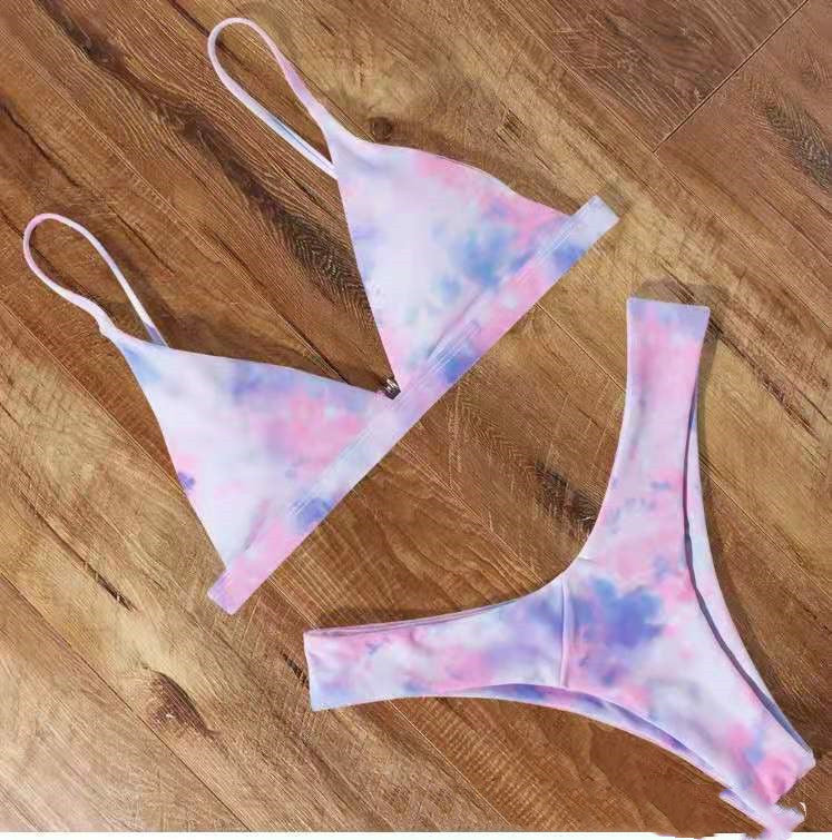 Solid Color Bikini Sexy Strappy Swimsuit