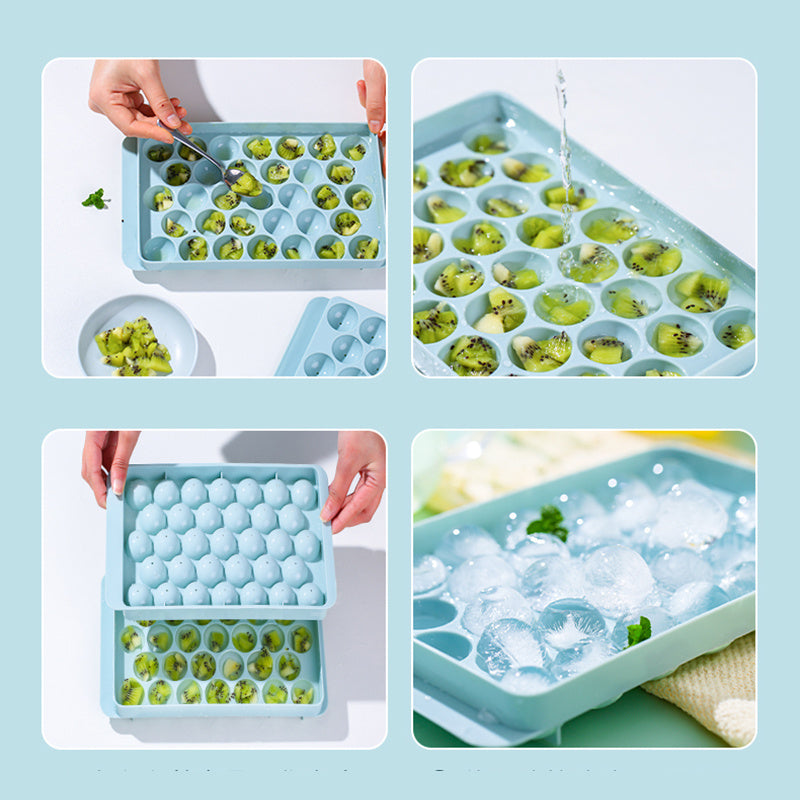 Silikon Ice bricka 3D runda isform Hem Bar Party Använd runda boll Ice Cube Makers Kök DIY AM-formar
