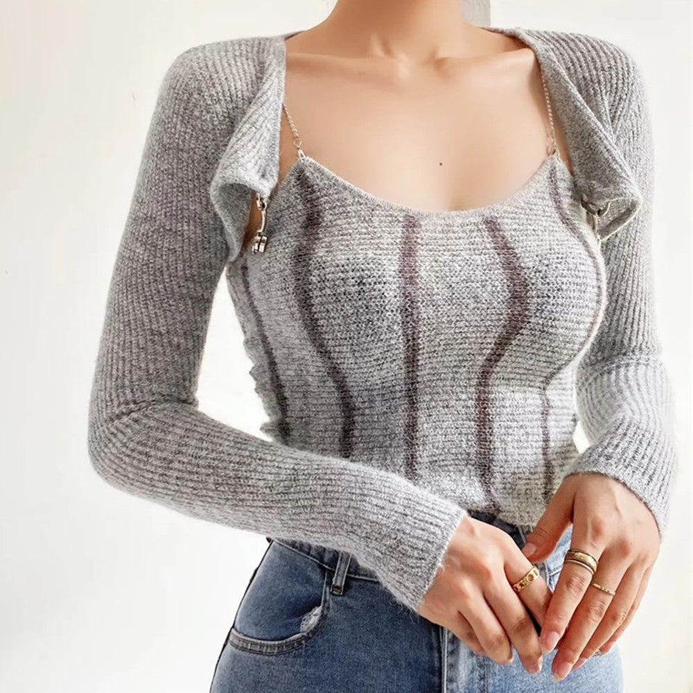 Spice Slim Stripe Bottom Cami Long Sleeve