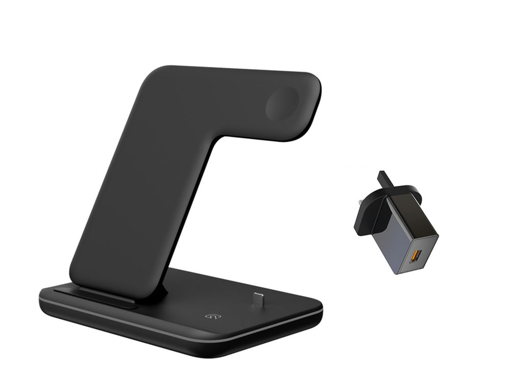 3-in-1 Wireless Charger Stand - Compatible with Phone, Watch & AirPods