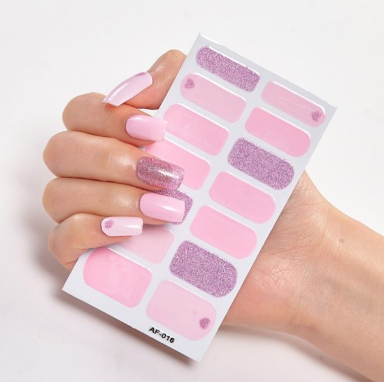 Full Coverage Nail Stickers - 40+ Designs - 24 Month Shelf Life - Nail Polish Glue Included - XAF01-XAF40 Collection