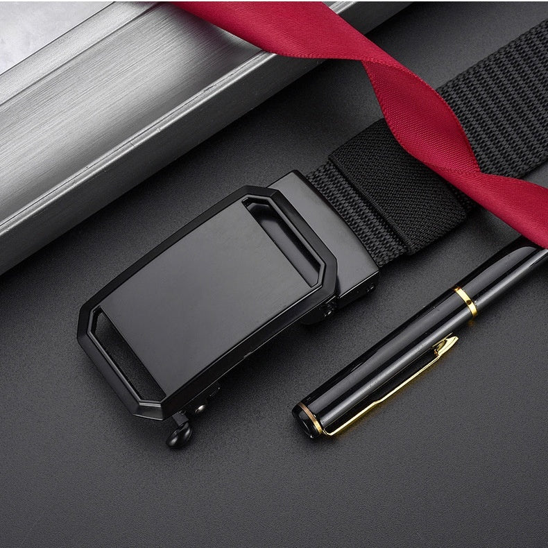 Men's Toothless Automatic Buckle Canvas Belt - Infinite Adjustment