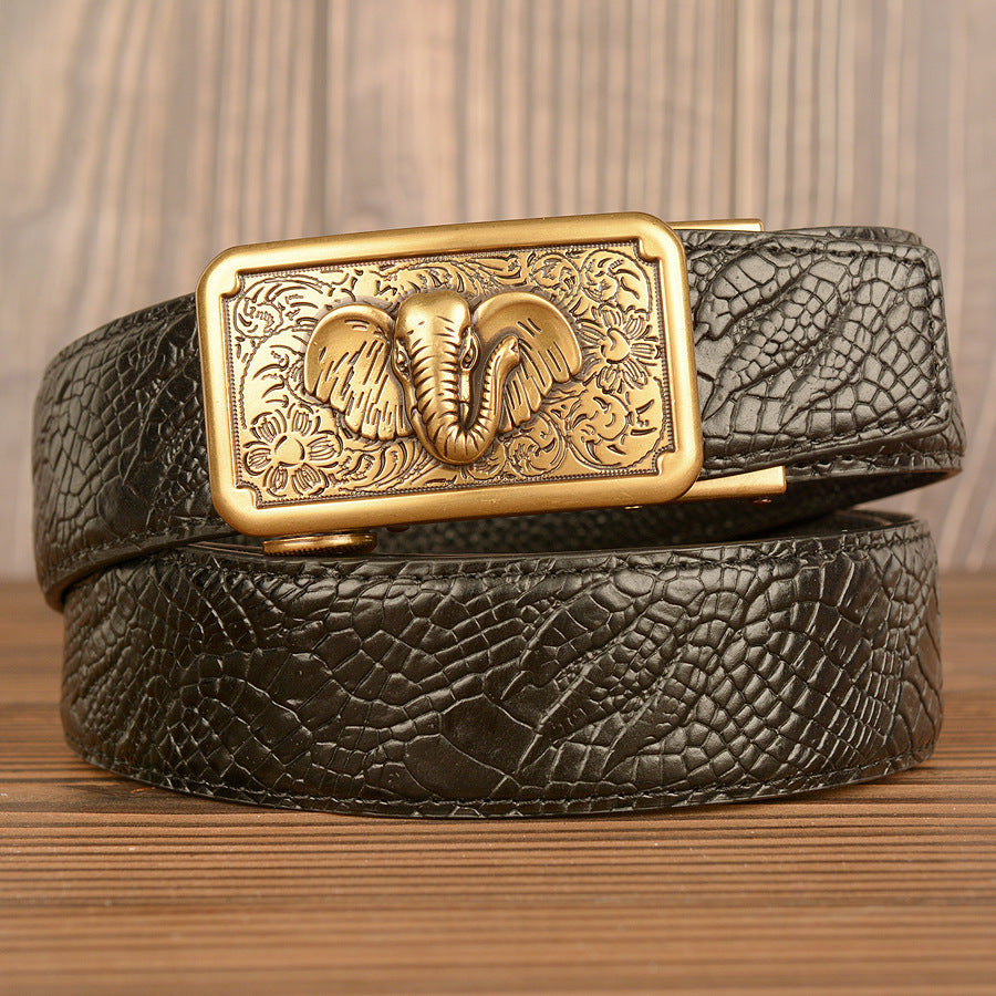 Men's Personality Automatic Top Leather Belt - Individual Expression