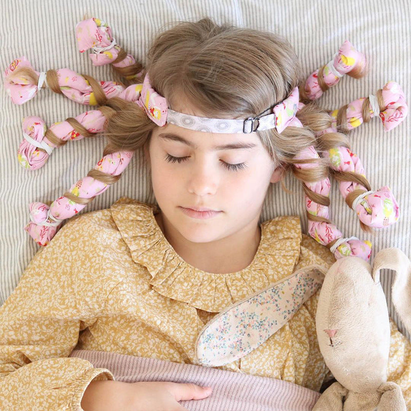 Heatless Hair Curlers - Silk Ribbon Headband Hair Rollers DIY Styling Tool for Women