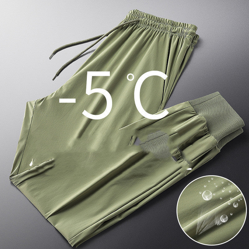 Pantalons hommes mode coréenne été jambes minces quart pantalons de survêtement glace ample pantalons hommes polyvalent pantalons décontractés