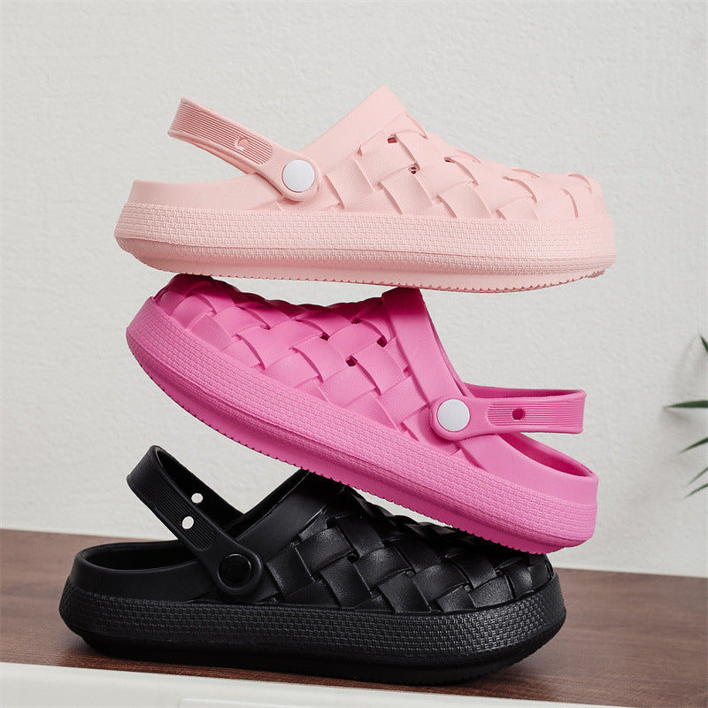 Women's Cross-Woven Platform Garden Clogs