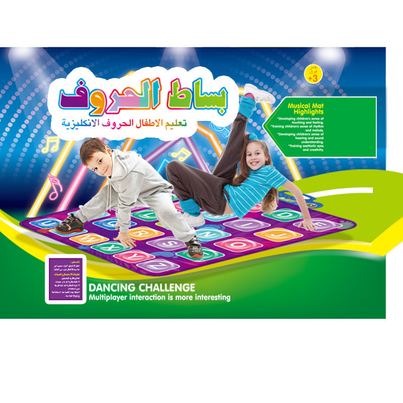 Tapis de danse éducatif pour enfants, Alphabet arabe et anglais du moyen-orient, apprentissage et éducation