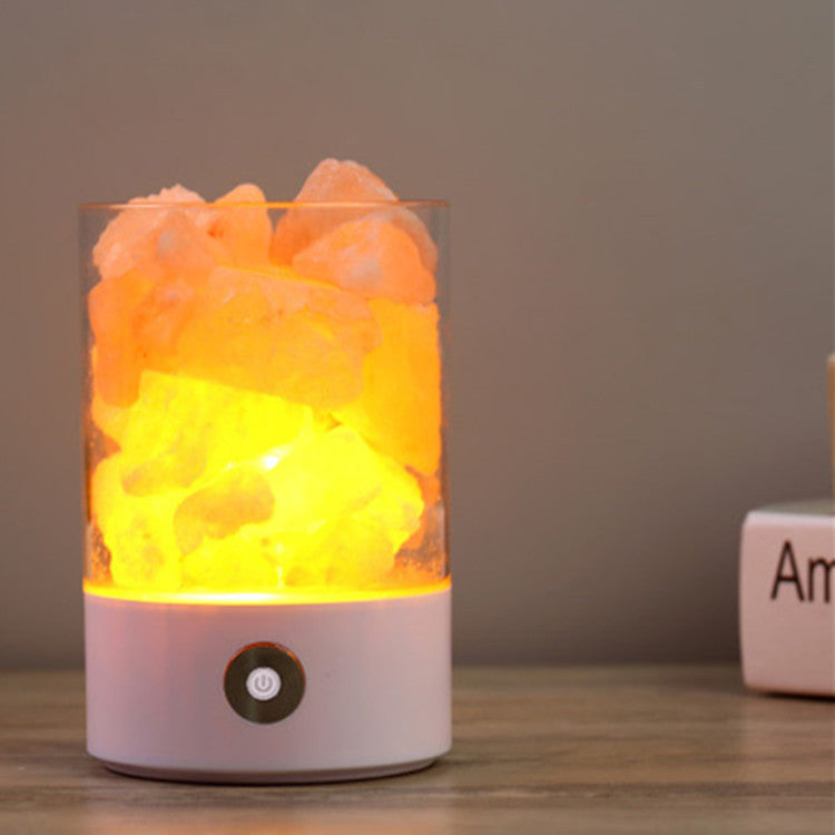USB Crystal Light Himalayan Salt LED-lampa