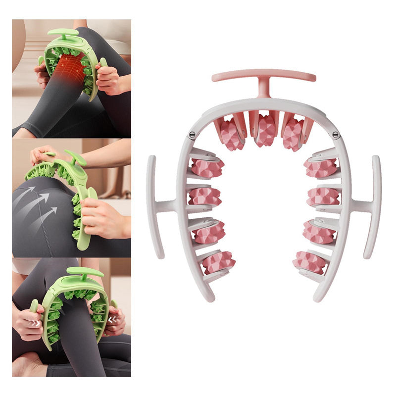 Multifunktionell Manuell Rund Massager Roller Fitness Midja Rumpa Muskler Ben Gripper Stovepipe Lår Avtagbar Massage Gym Tool Skönhet Hälsa