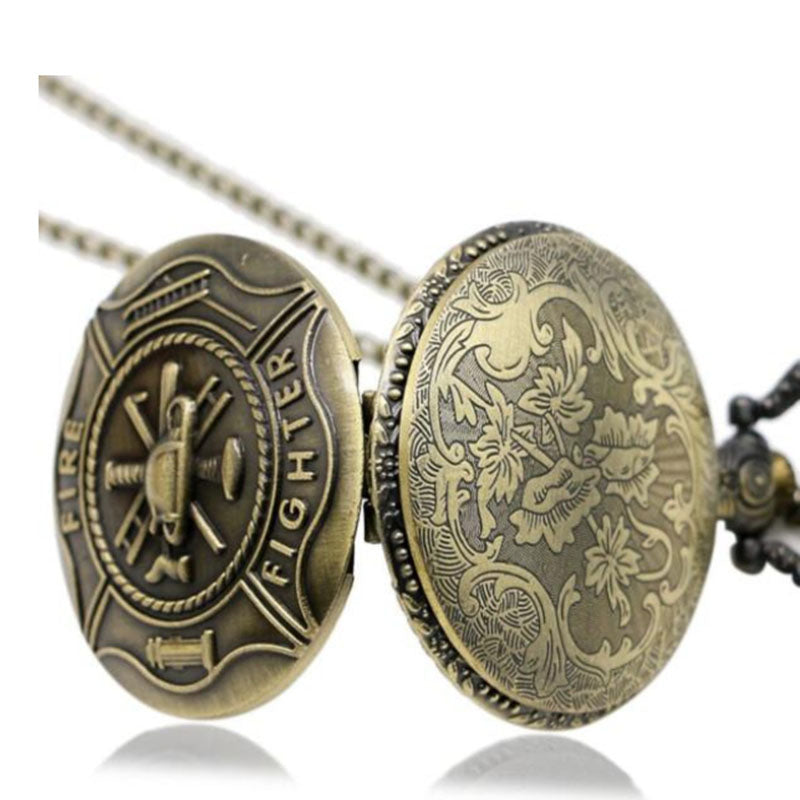Fire Sign Quartz Flip Men's And Women's Commemorative Pocket Watch - Stylish Functional Elegant Accurate Unisex Commemorative