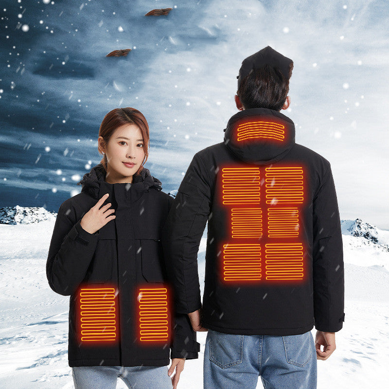 Veste de charge de chauffage intelligente pour hommes et femmes en hiver