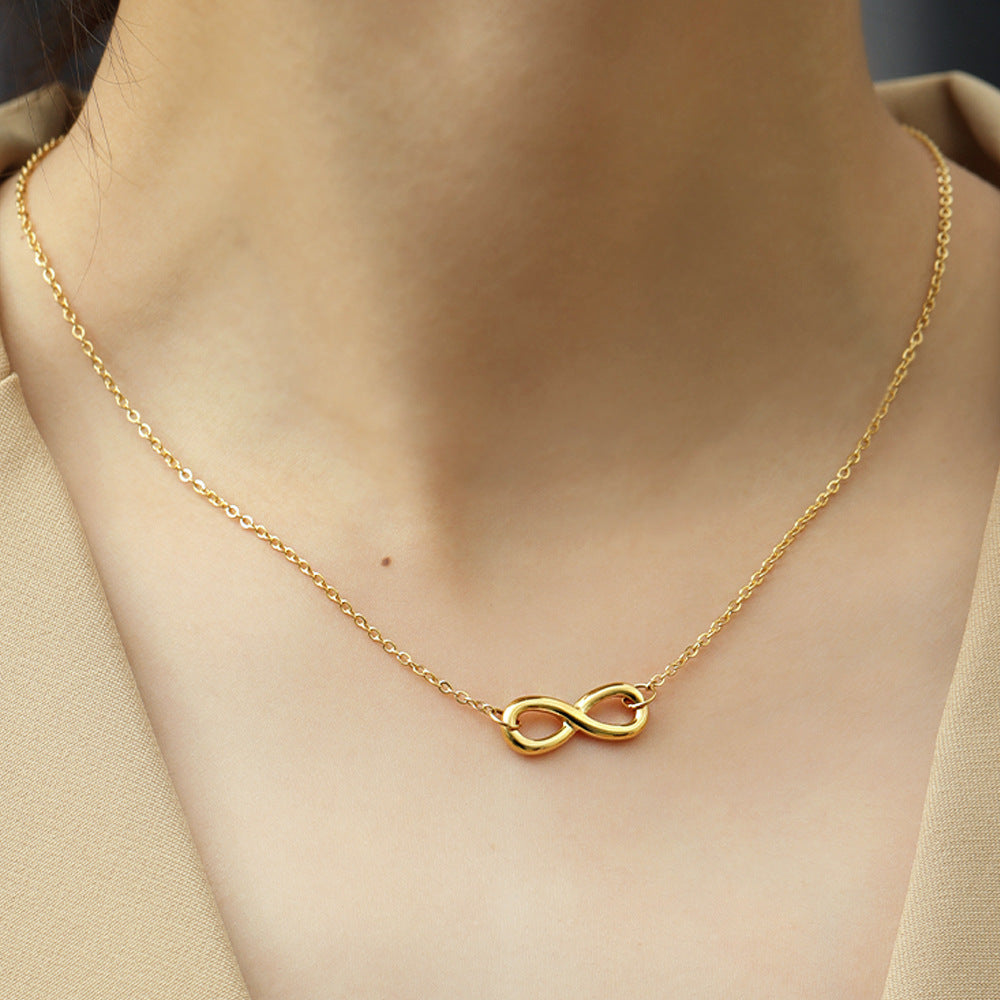 Simple Infinite Love 8-word Necklace For Women