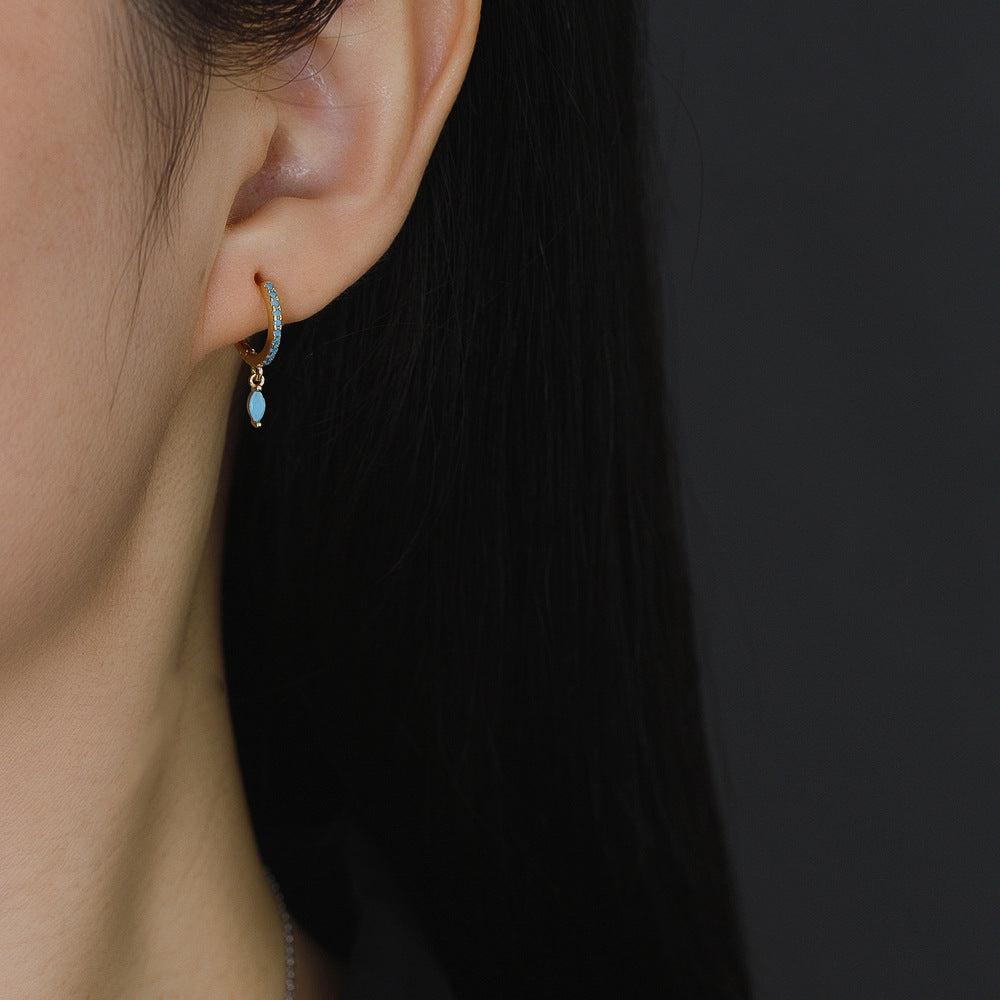 Premium Sense Diamond Multicolor S925 Sterling Silver Earrings