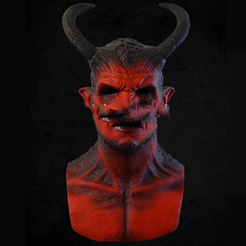 Masque du diable, tête complète, accessoires de fête, boule du diable