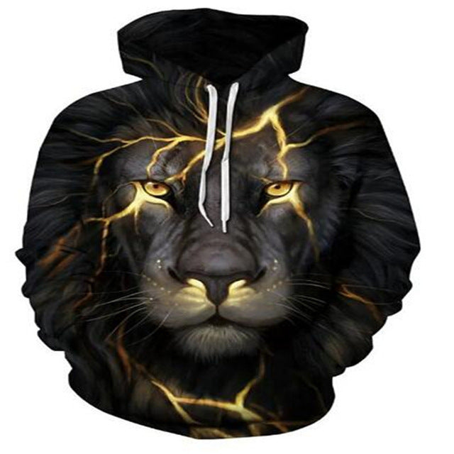 Sweats à capuche pour hommes Cool Street à imprimé animal