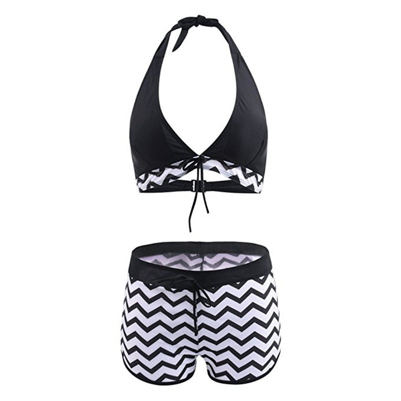 Zigzag Print Dam Badkläder Bikini