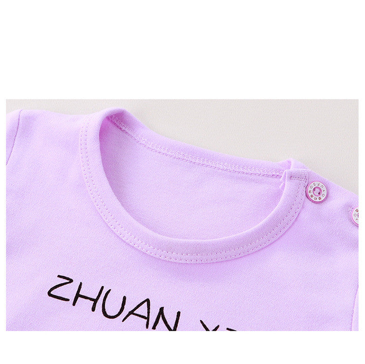 Chemise à manches longues en coton pour sous-vêtements pour enfants