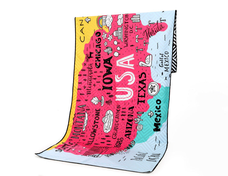 Serviette de plage de serviette de sport de plein air de voyage