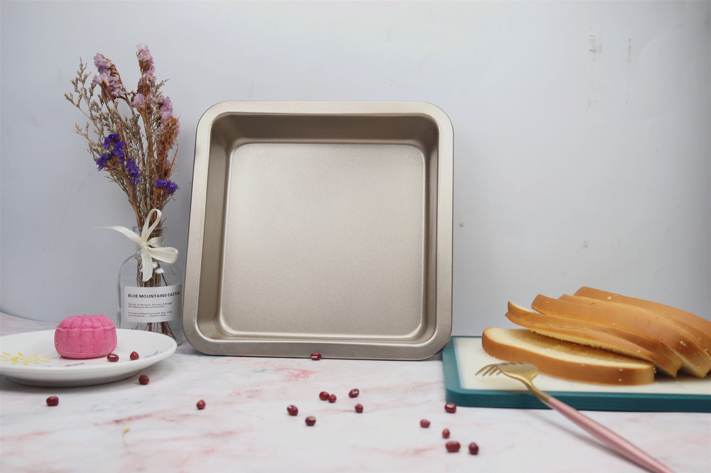 Moule à gâteau antiadhésif carré de bricolage, moule à gâteau carré de 8 pouces de haut